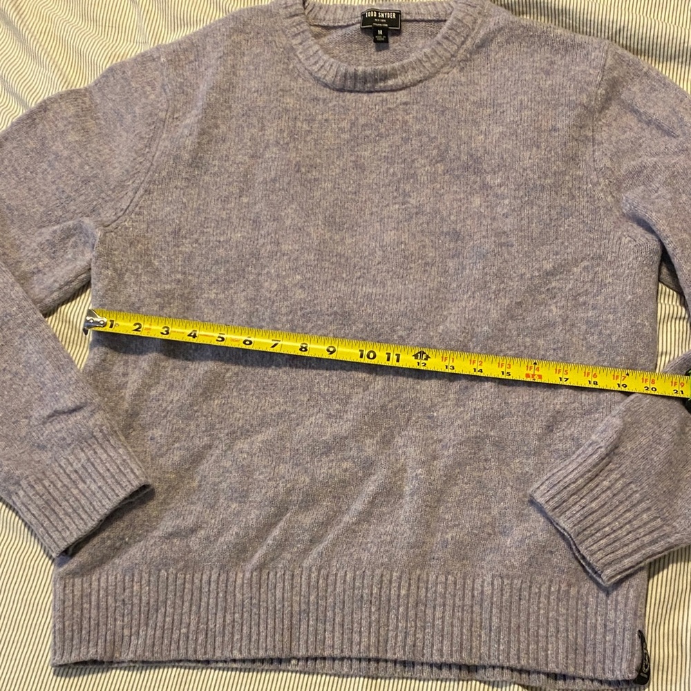 Todd Snyder 100% Wool Men's Heathered Lavender Crewneck Sweater M